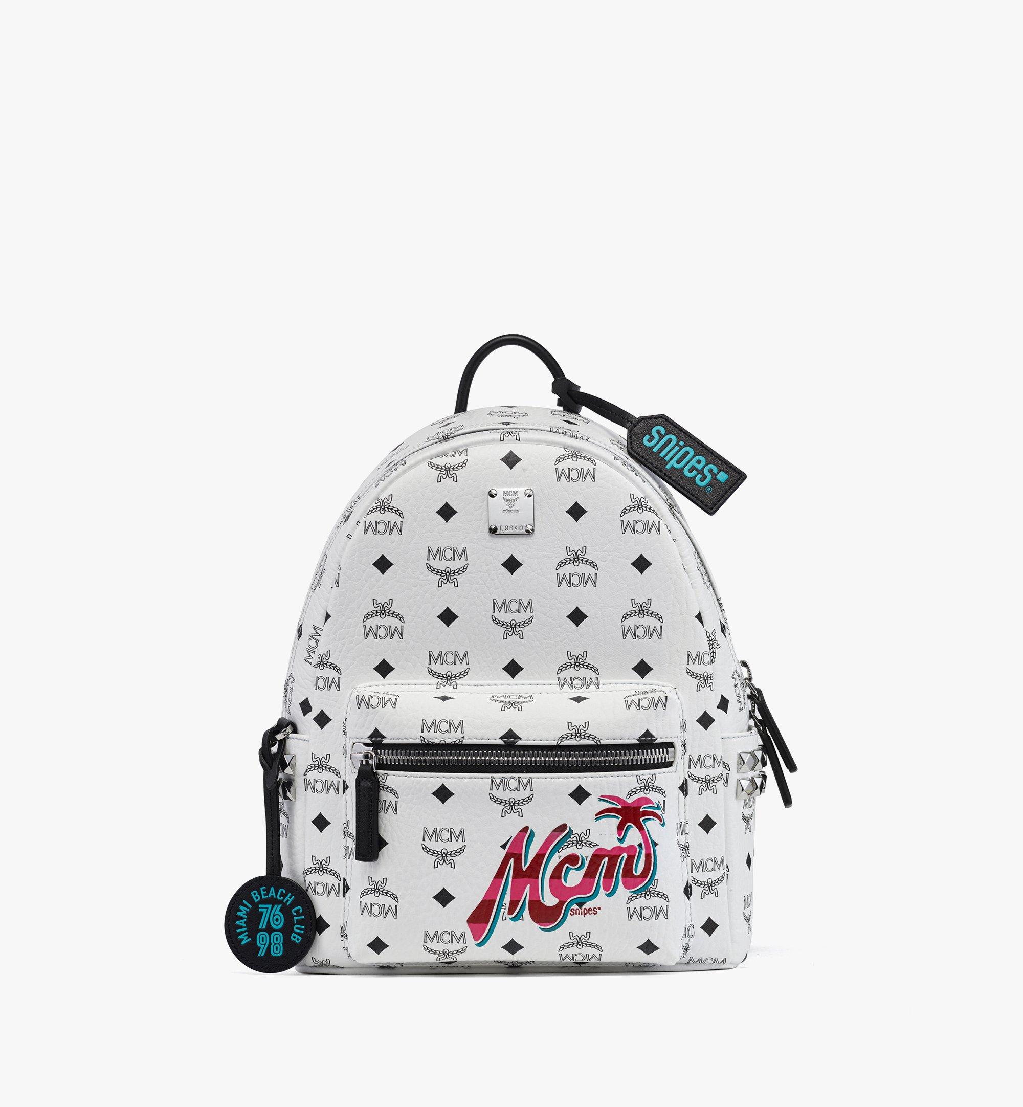 MCM x SNIPES Stark Rucksack in Visetos mit seitlichen Nieten 1